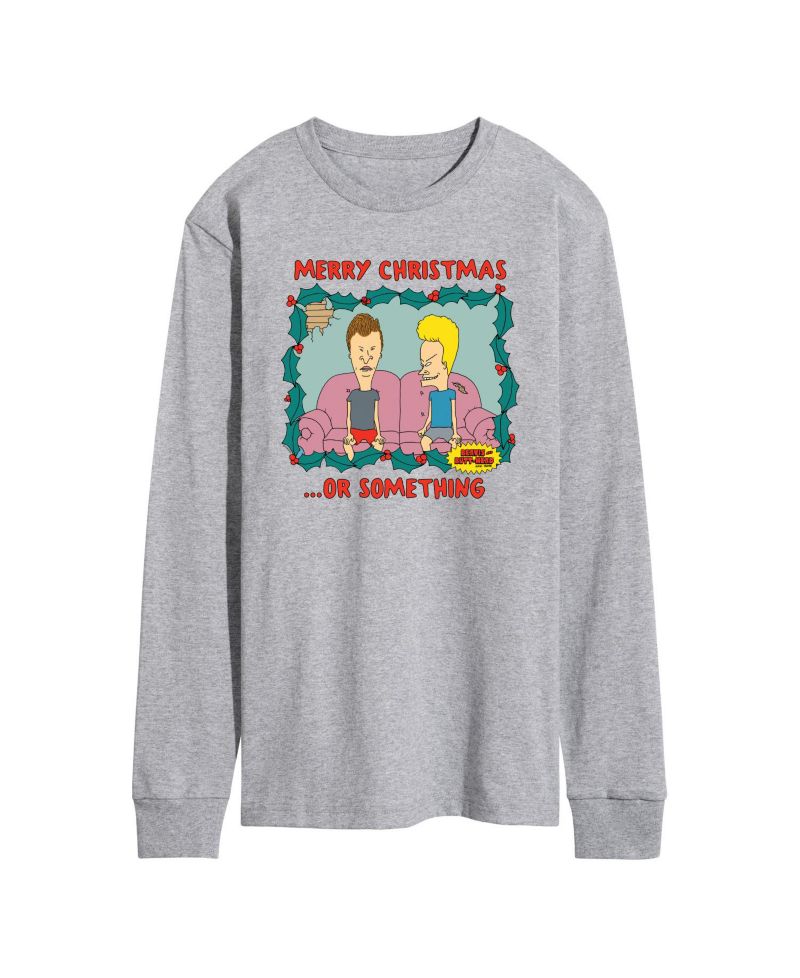 Men's Beavis and Butthead Merry Christmas Long Sleeve Fleece
