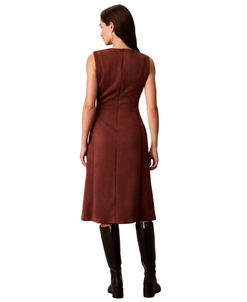 Women's Scuba A-Line Midi Dress
