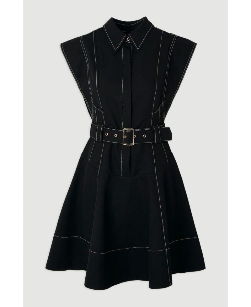 women's High Neck Mini Dress