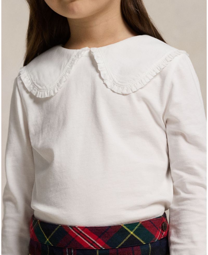 Girls' 2T-6X Ruffled Jersey T-Shirt