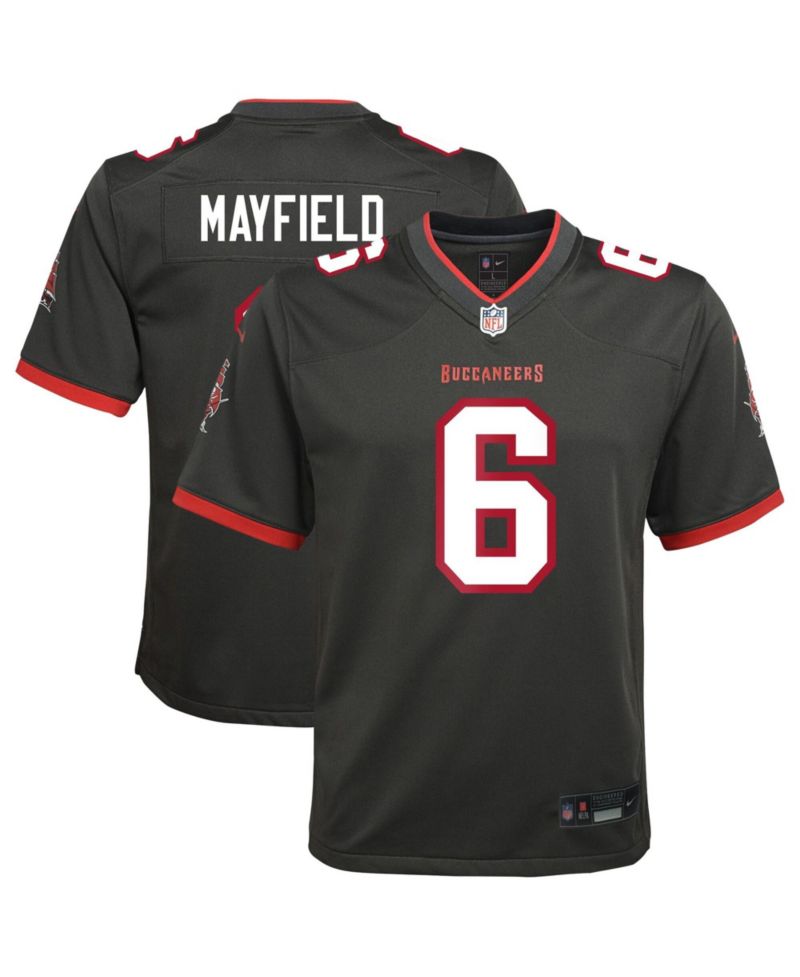 Big Boys and Girls Baker Mayfield Pewter Tampa Bay Buccaneers Game Jersey