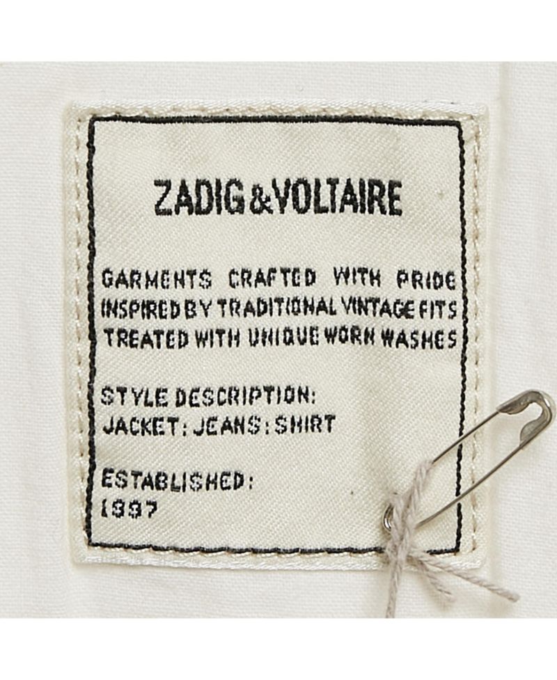 Women's Pre-Owned Zadig and Voltaire White Cotton Drill Button Front Kimi Jacket