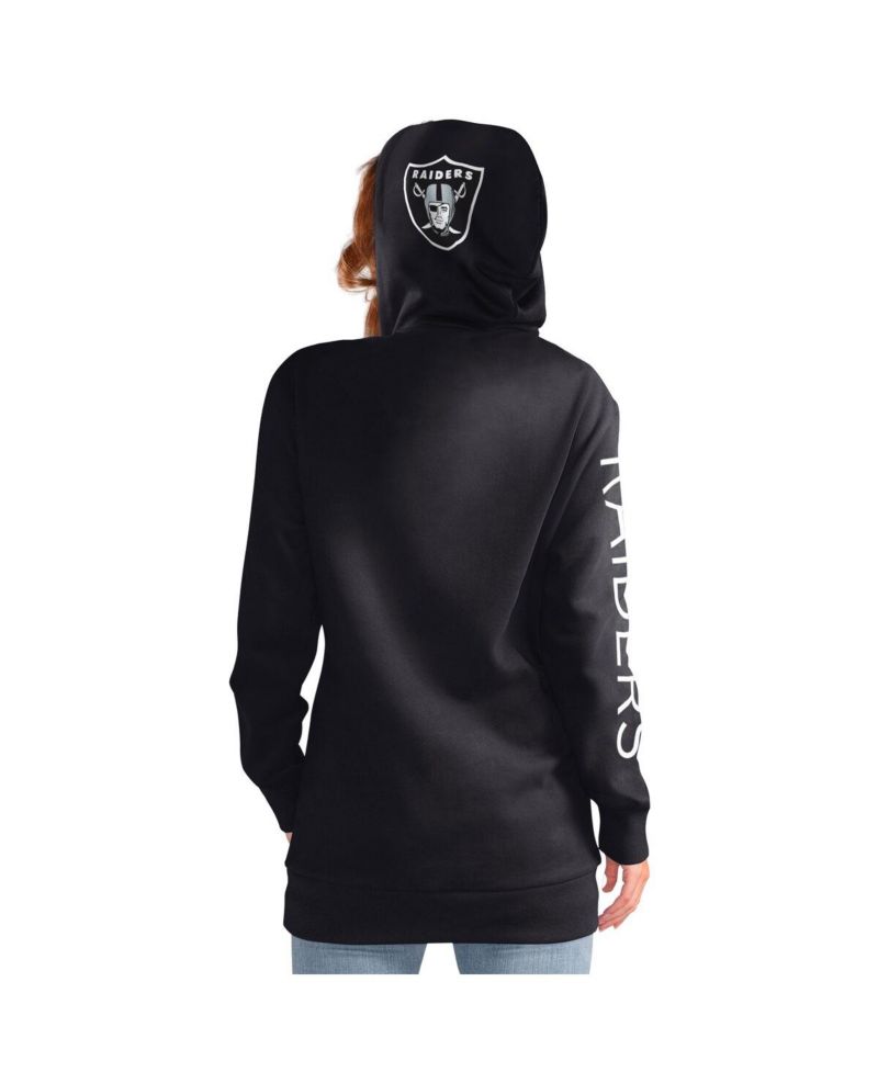 Women's Black Las Vegas Raiders Extra Inning Pullover Hoodie
