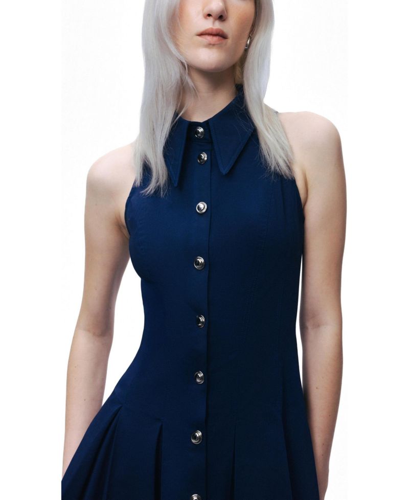 Women's Sleeveless Pleated Mini Dress
