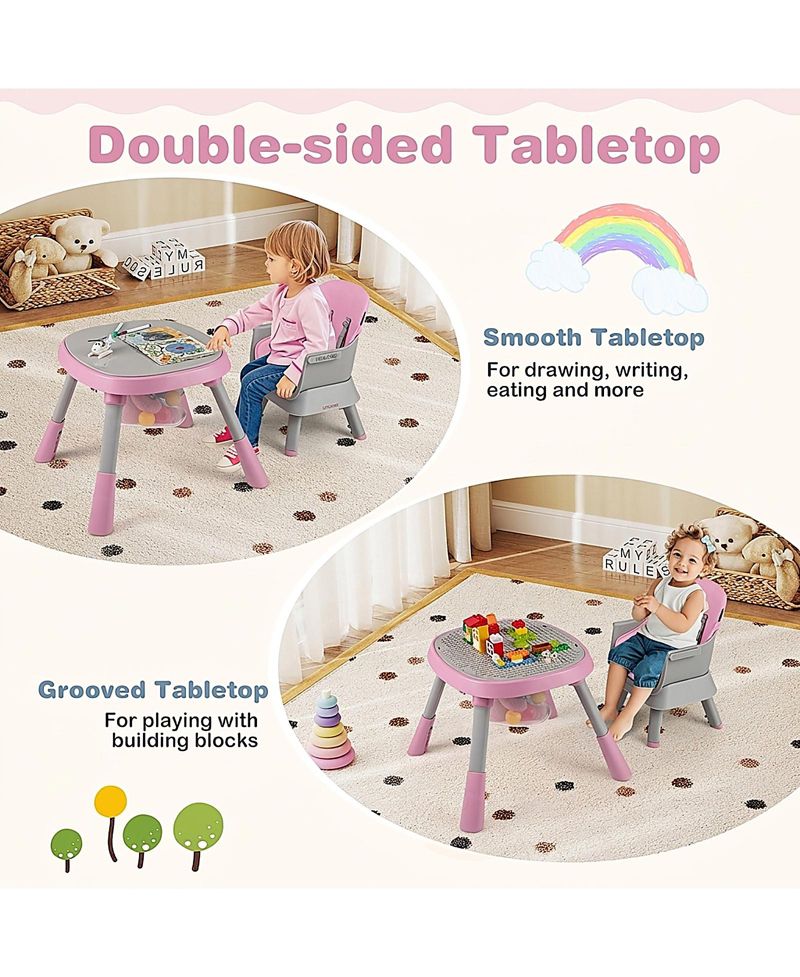 Baby Baby 16-in-1 Convertible High Chair with Activity Center and Rotating Booster Seat