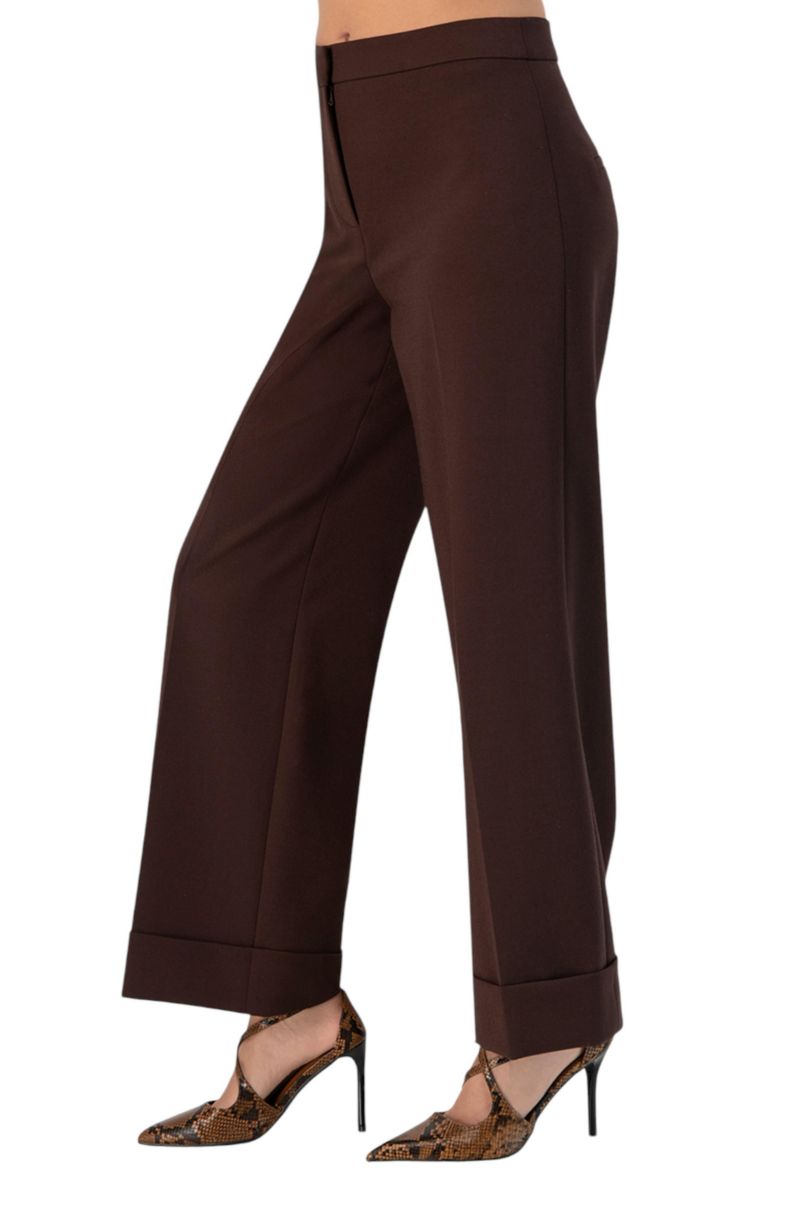 Women's Straight-Leg Culotte Pants with Wide Hem