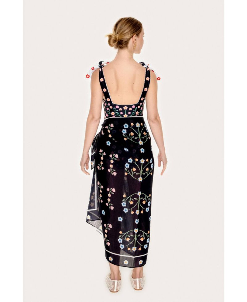 Women's Beach Sarong Wrap - Night Garden