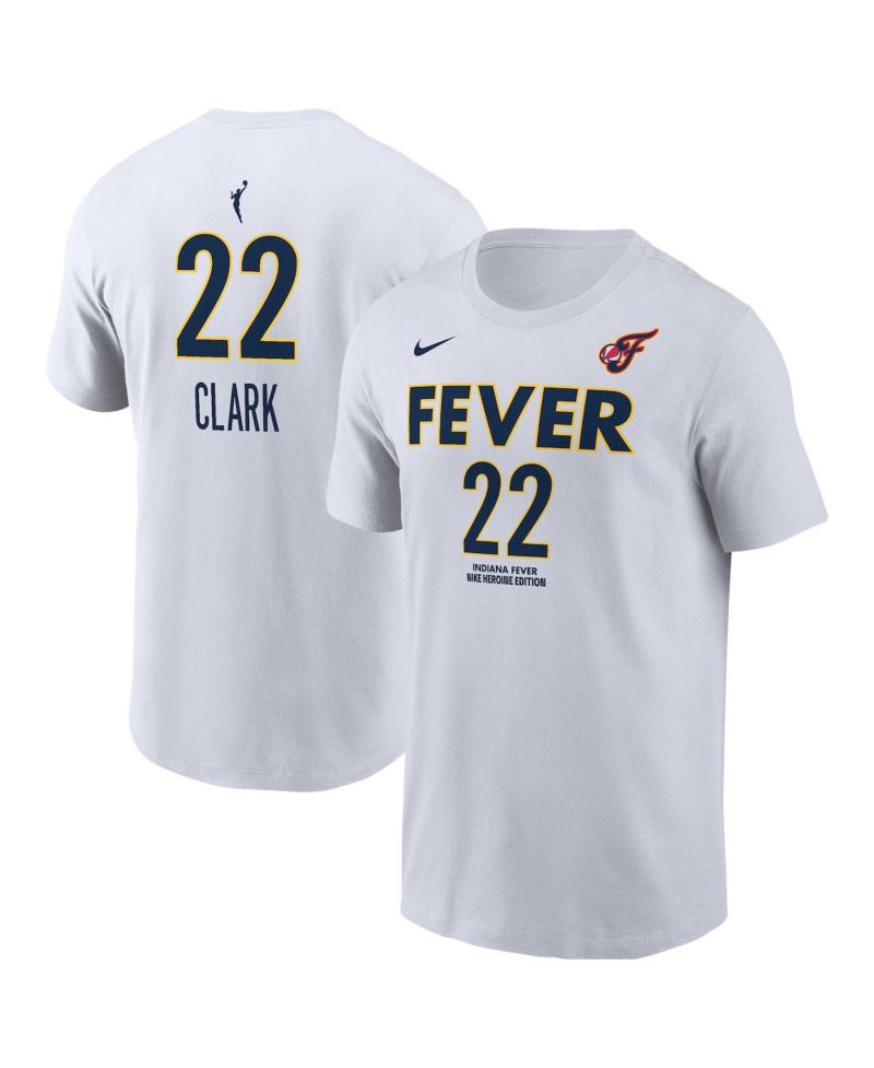Men's Caitlin Clark White Indiana Fever Heroine Edition Name & Number T-Shirt