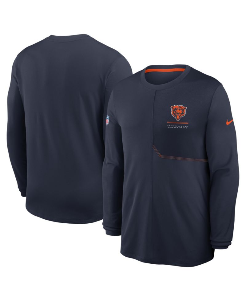 Men's Navy Chicago Bears Sideline Coaches UV Dri-FIT Long Sleeve T-Shirt