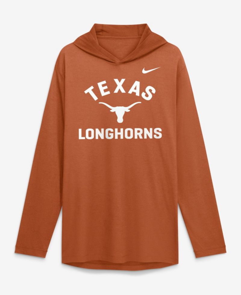 Men's Texas Orange Texas Longhorns Primetime Arch Tri-Blend Dri-FIT Long Sleeve Hooded T-Shirt