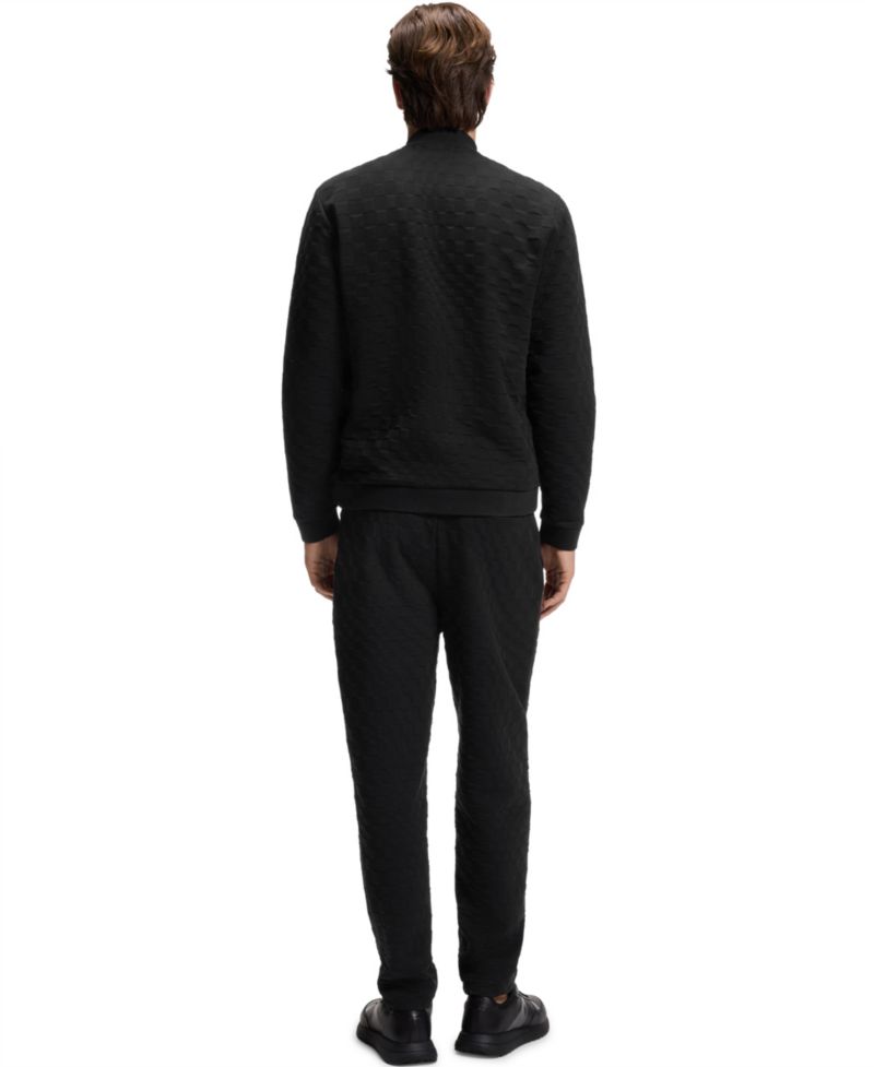 BOSS by x Porsche Men's Regular-Fit Check Jacquard Sweatshirt