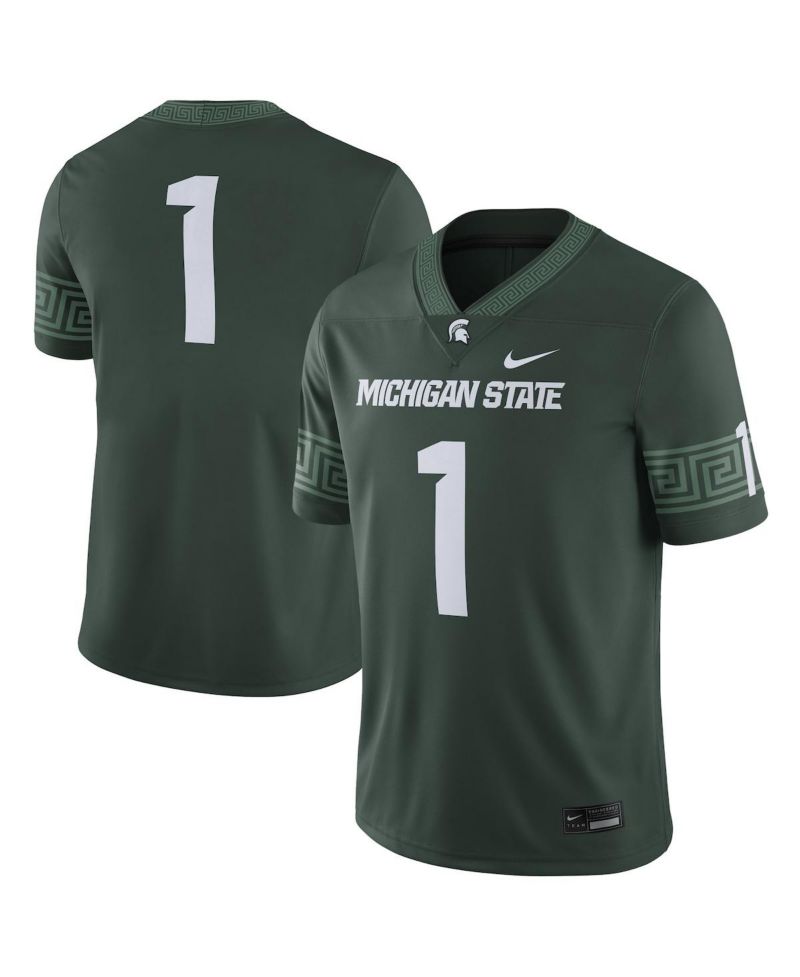 Men's #1 Michigan State Spartans Football Game Jersey