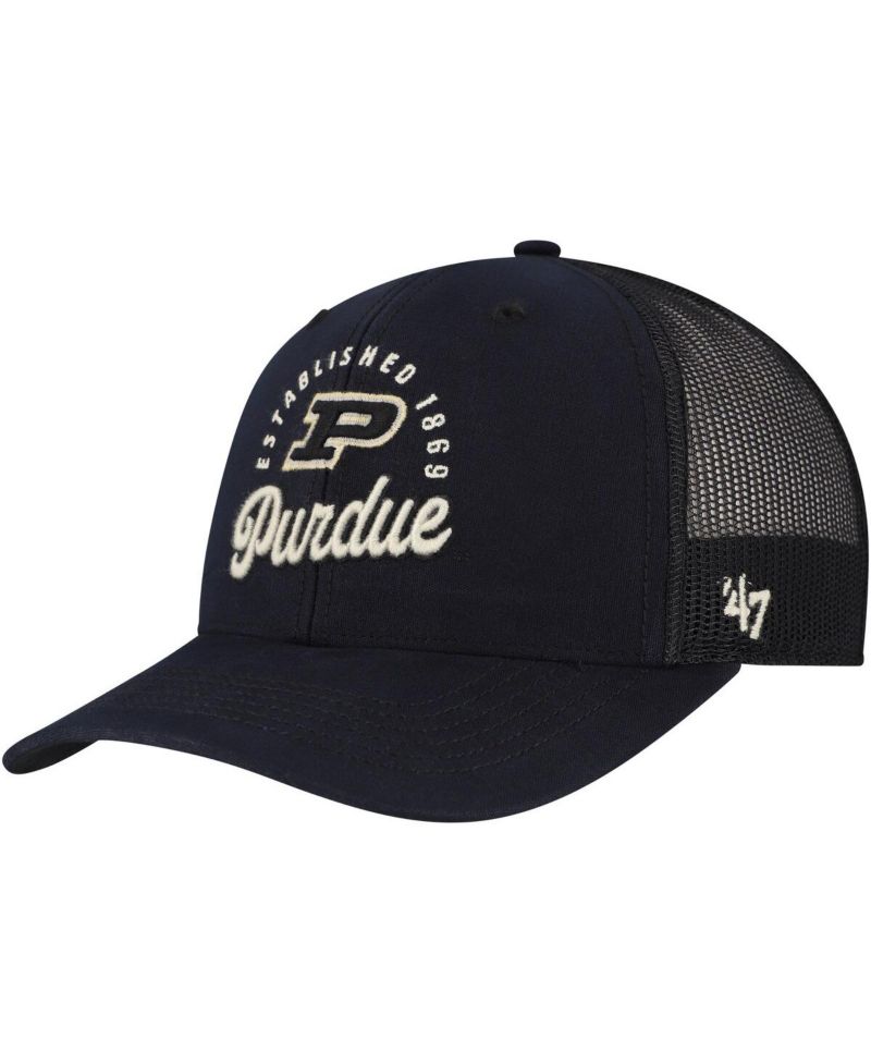 Men's Black Purdue Boilermakers Pitstop Trucker Adjustable Hat