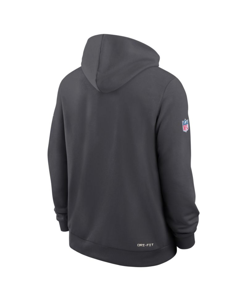 Men's Charcoal Buffalo Bills Sideline Standard Issue Top Prospect Dri-FIT Hoodie