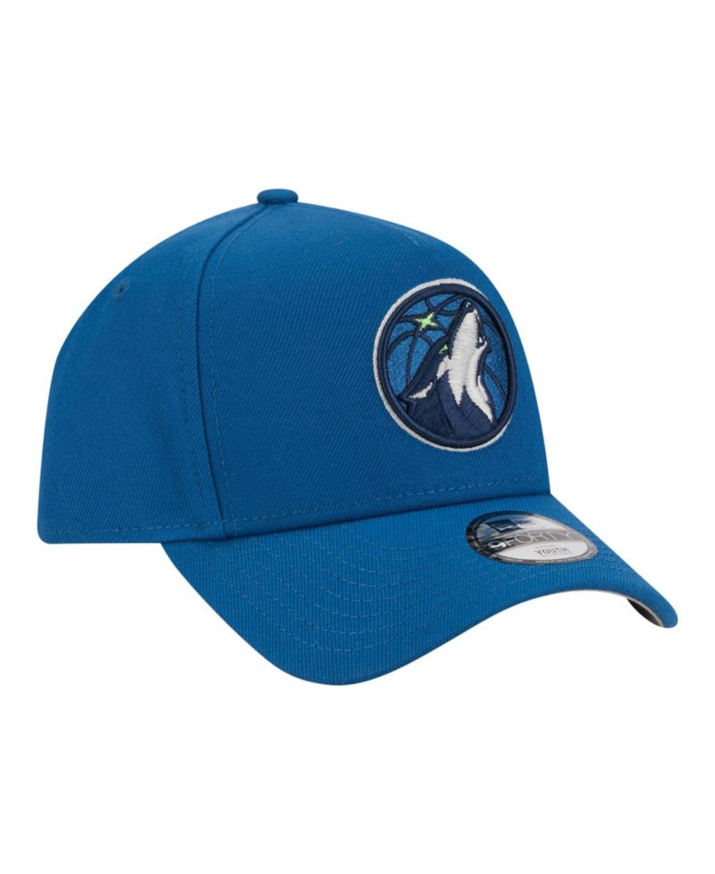 Big Boys and Girls Blue Minnesota Timberwolves 9FORTY A-Frame Adjustable Hat