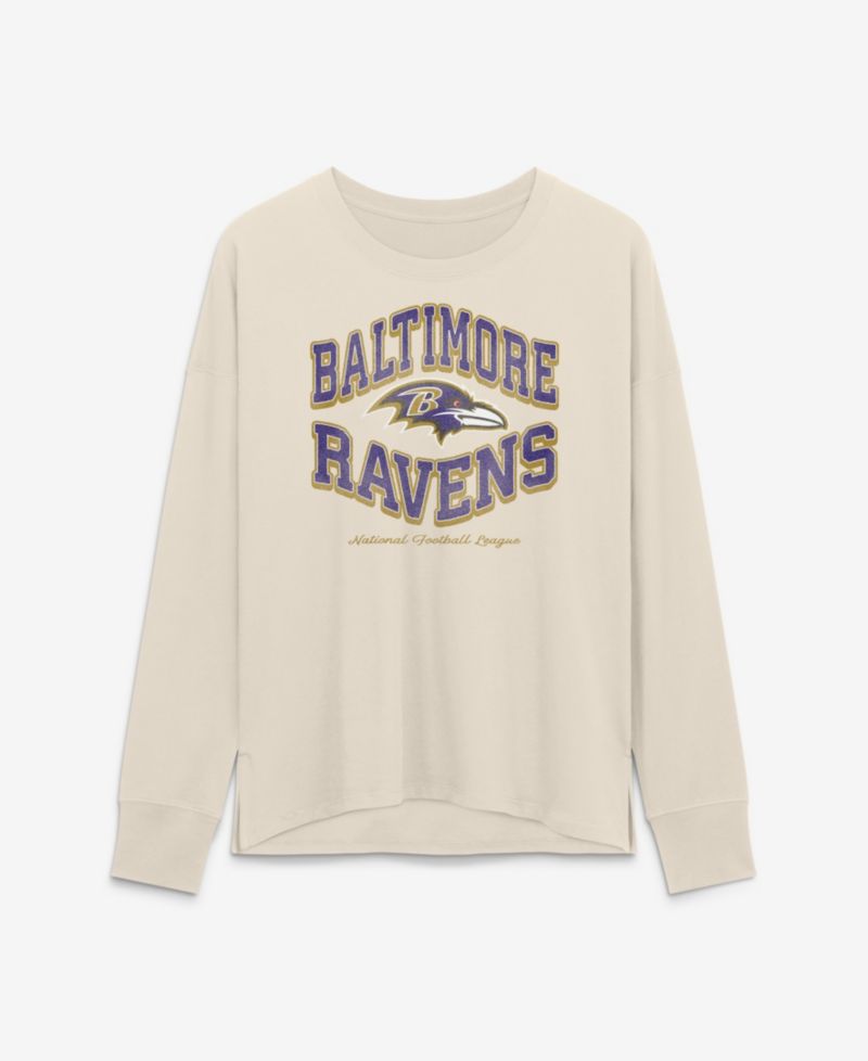Women's Cream Baltimore Ravens Heritage Legacy Long Sleeve T-Shirt