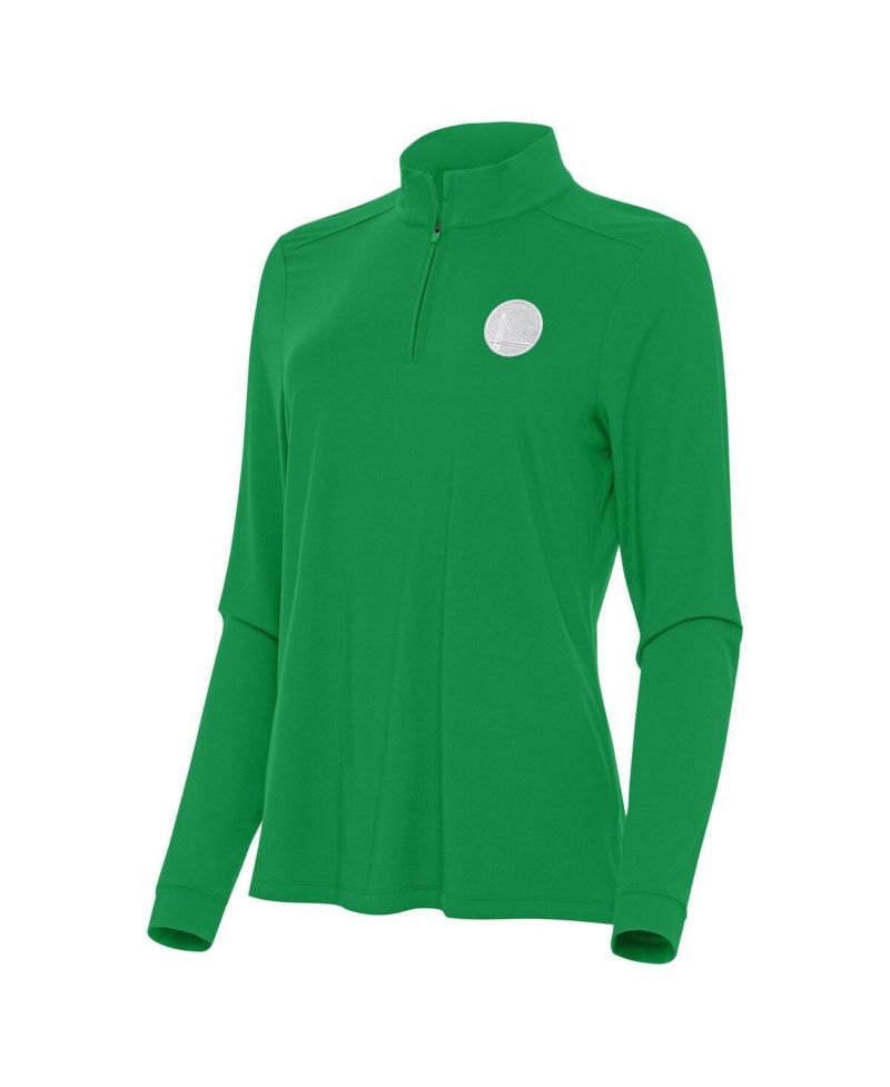 Women's Kelly Green Golden State Warriors St. Patrick's Day Intent Quarter-Zip Top