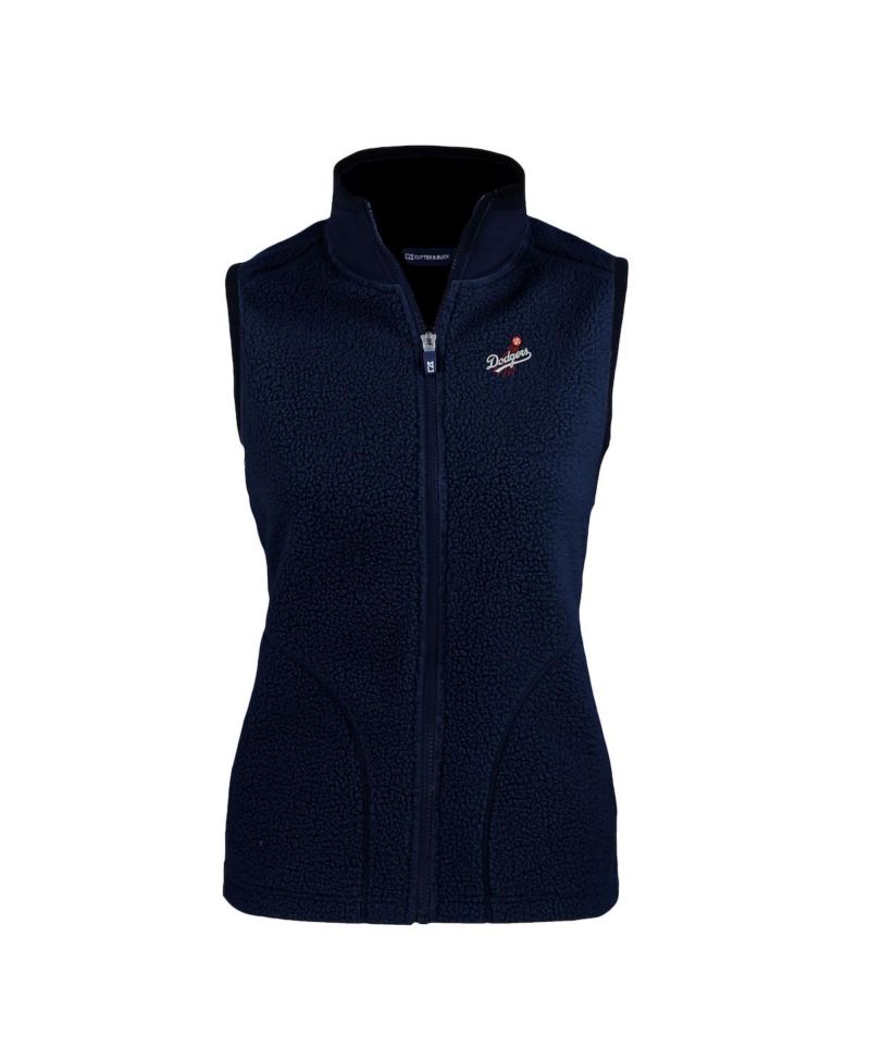 Women's Navy Los Angeles Dodgers Cascade Eco Sherpa Fleece Vest