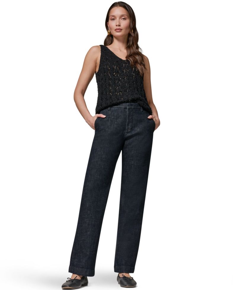 Women's Luxe Denim Mid Rise Modern Trousers