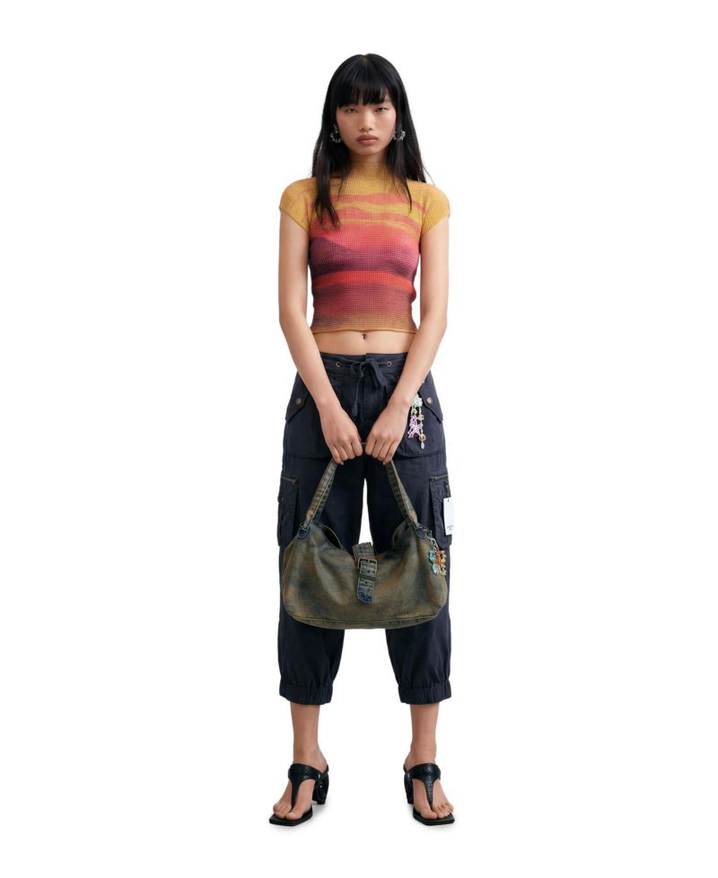 Women's Short-Sleeved High Neck Blouse