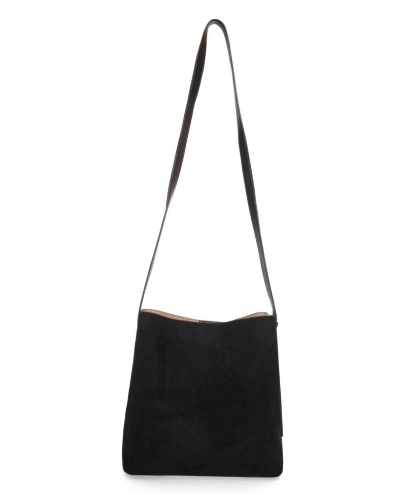Midnight Quilted Suede Small Tote Bag