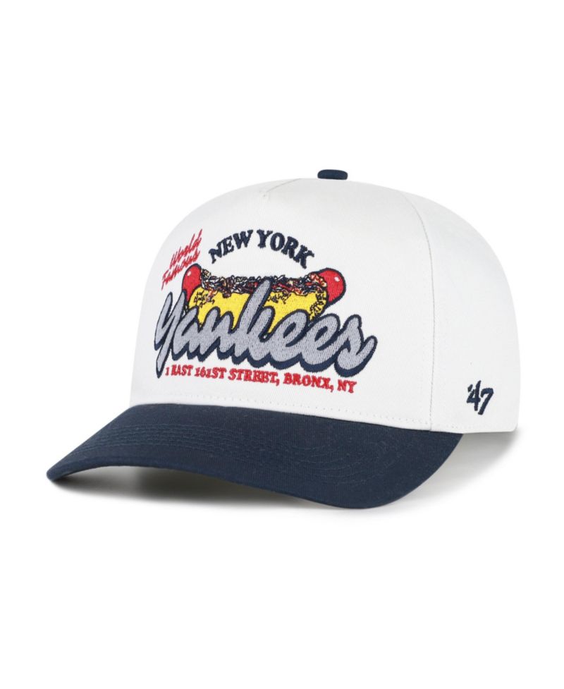 Men's '47 White/Navy New York Yankees Glizzy Collection Hitch Adjustable Hat