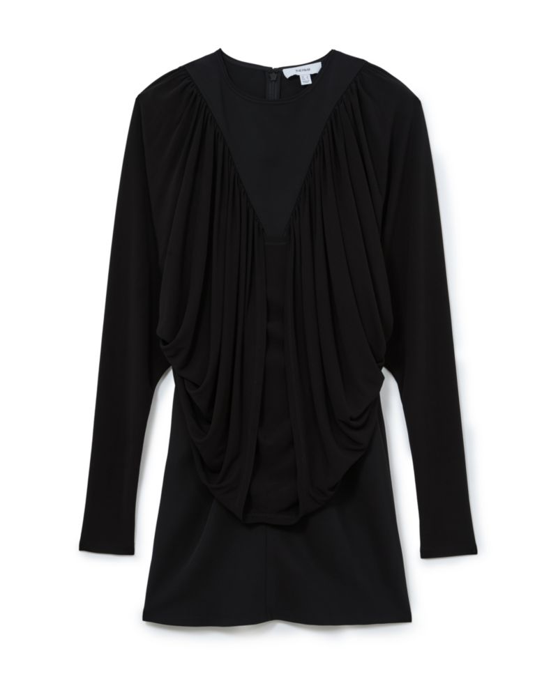 Women's Long-Sleeve Ruched Mini Dress