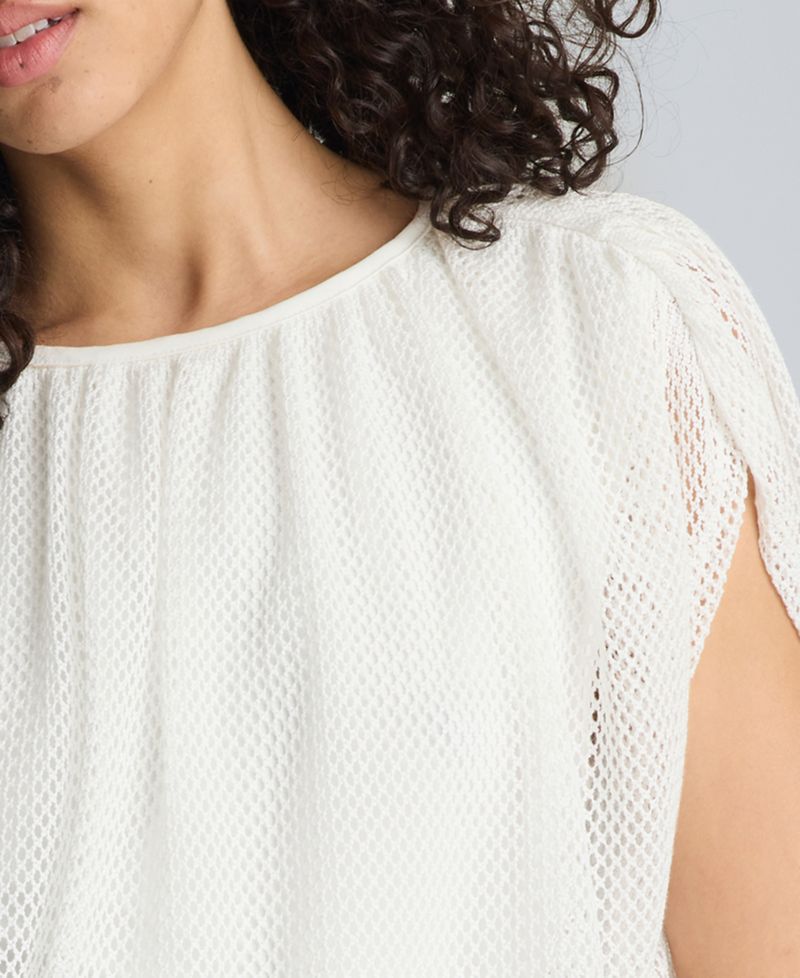 Women's Pull-On Crop Bubble Top