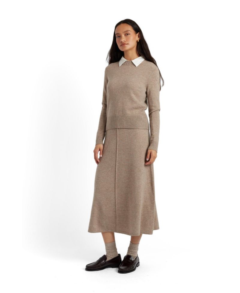 Women's Chinti and Parker Wool and Cashmere Cropped Sporty Sweater