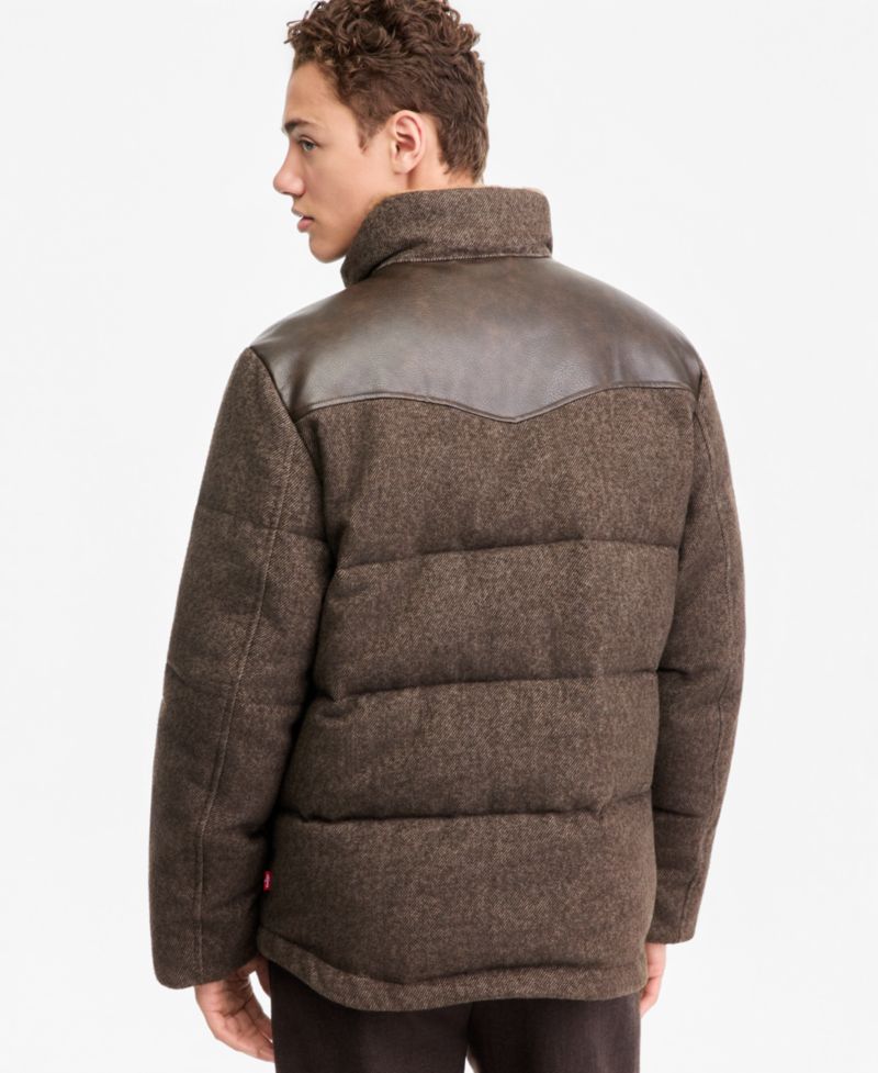 Men's Quilted Mixed-Media Rancher Jacket