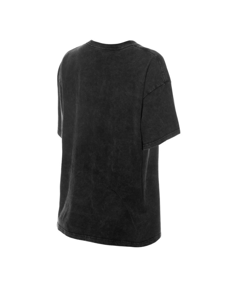 Women's Black Philadelphia 76ers Throwback Mineral Wash Oversized T-Shirt