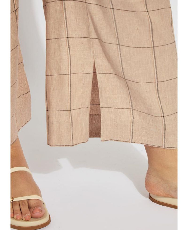 Plus Size Nixie Drawstring Wide-Leg Linen-Blend Pants