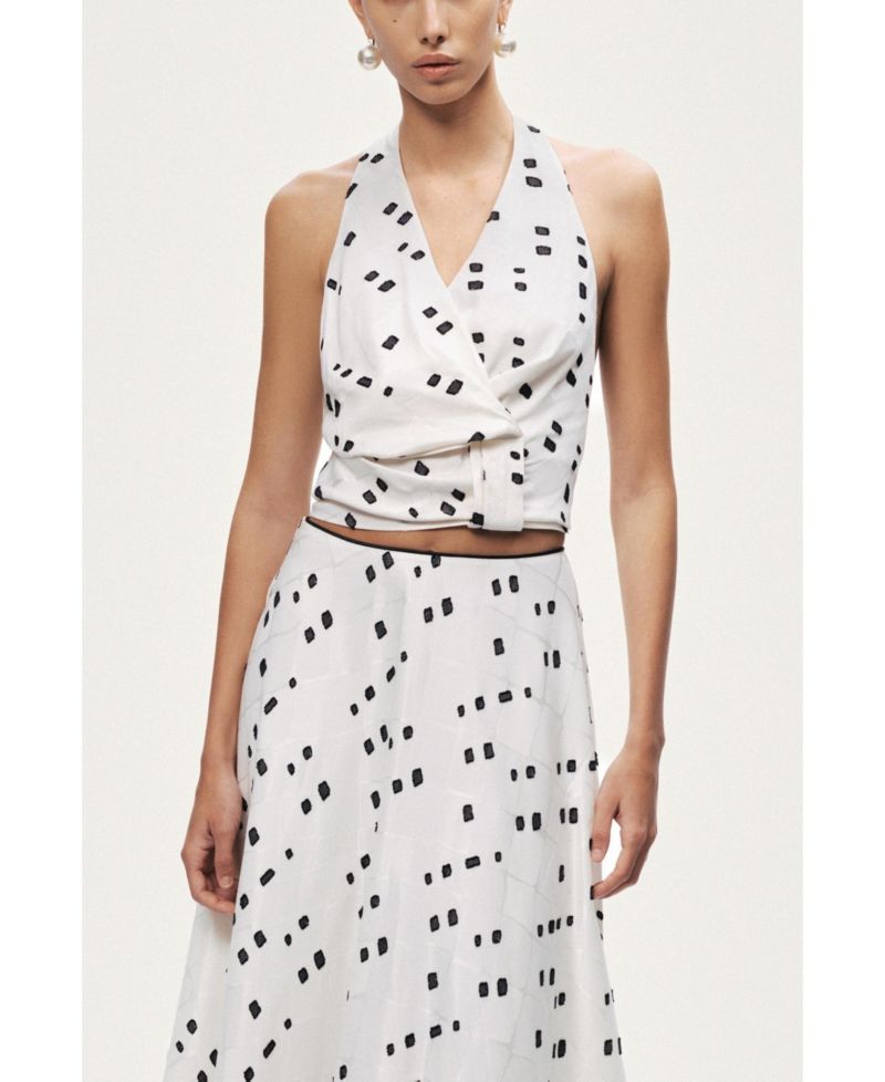 Women's Printed Halter Blouse