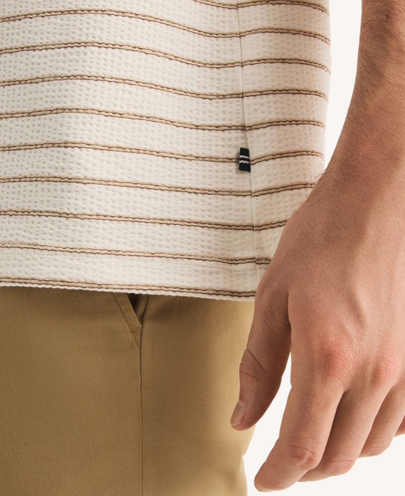 Men's Short-Sleeve Seersucker Striped T-Shirt