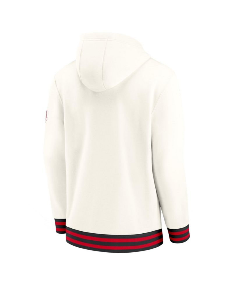 Men's Cream Ohio State Buckeyes Legacy Retro Pullover Hoodie