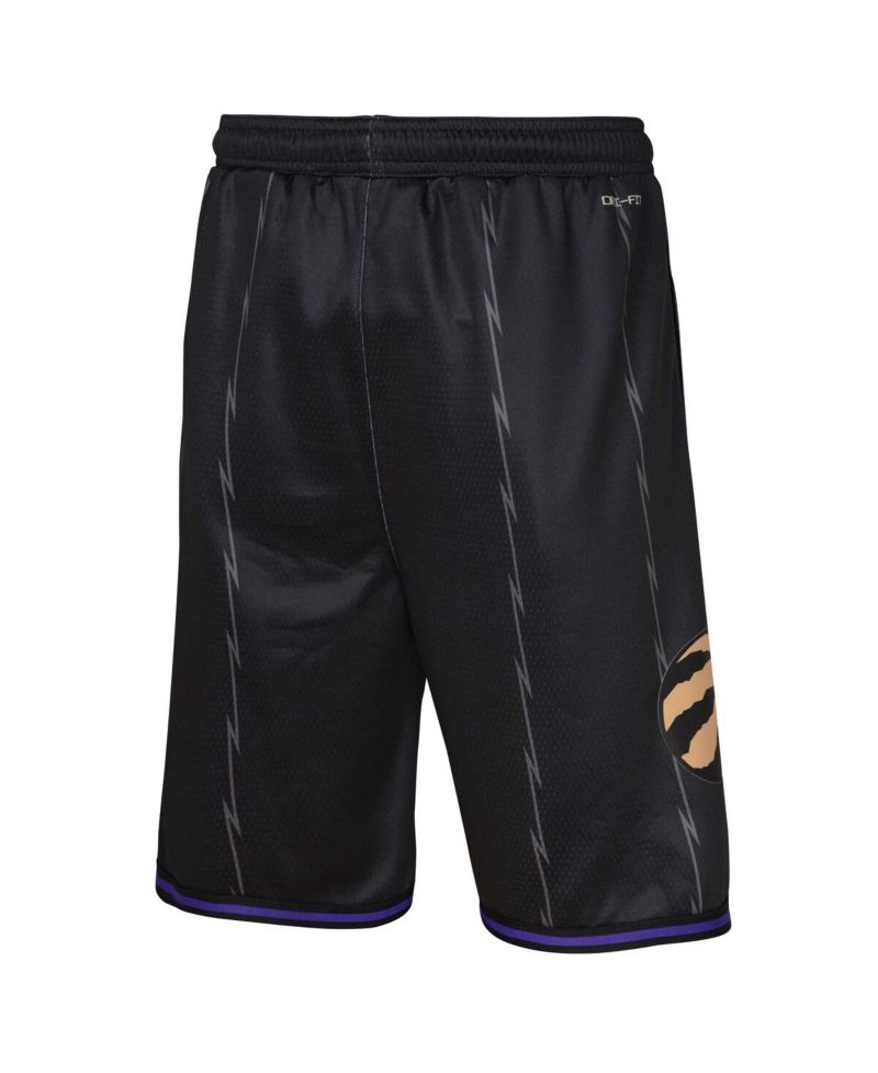 Big Boys and Girls Black Toronto Raptors 2024/25 City Edition Swingman Performance Shorts
