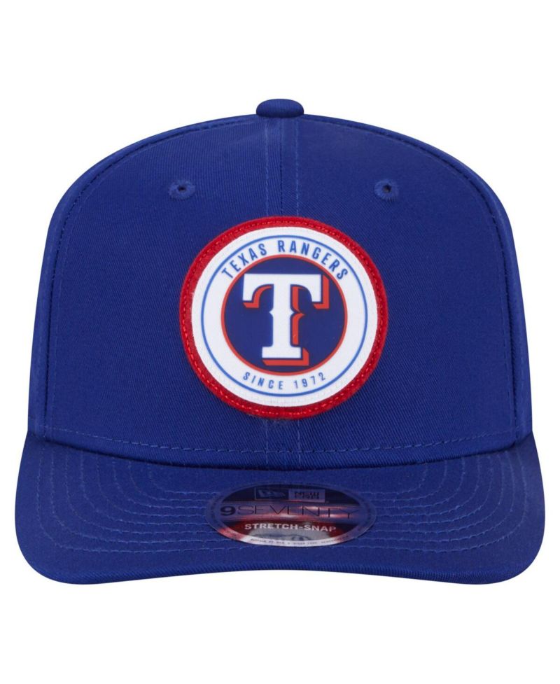 Men's Royal Texas Rangers Circle Patch 9SEVENTY Stretch-Snap Hat