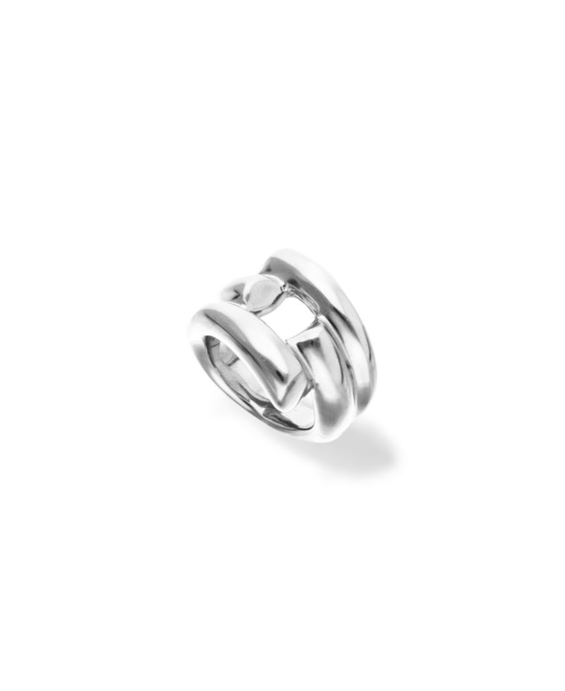 Sterling Silver Alloy Ring in the Shape of a Tube