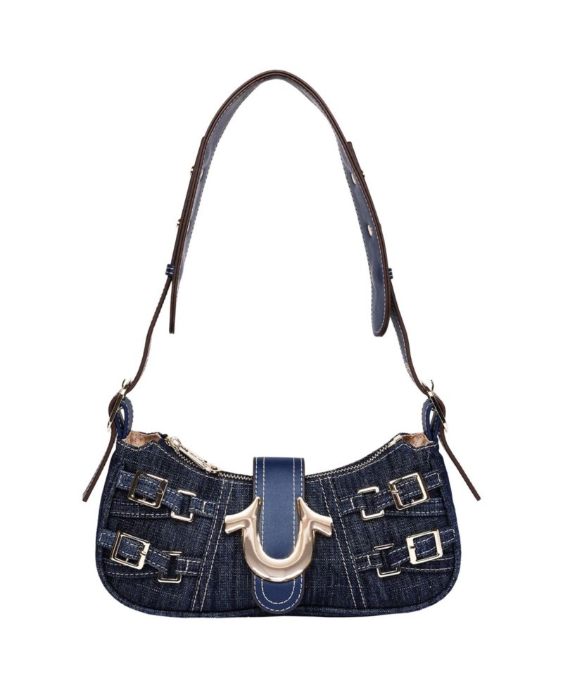 Women's Multi-Strap Denim Shoulder Bag