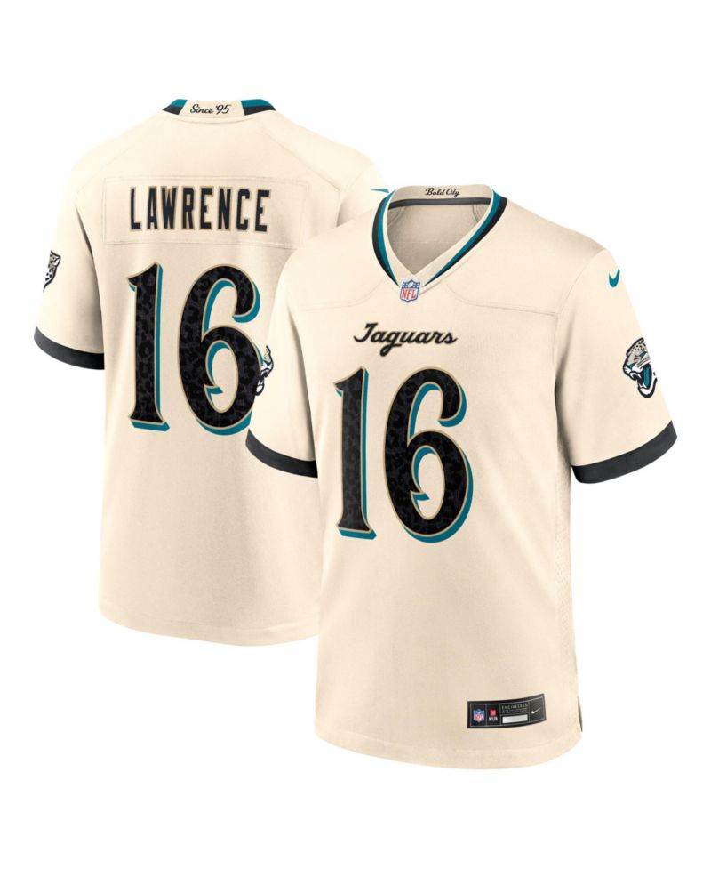 Men's Trevor Lawrence Natural Jacksonville Jaguars 2026 Rivalries Collection Game Jersey