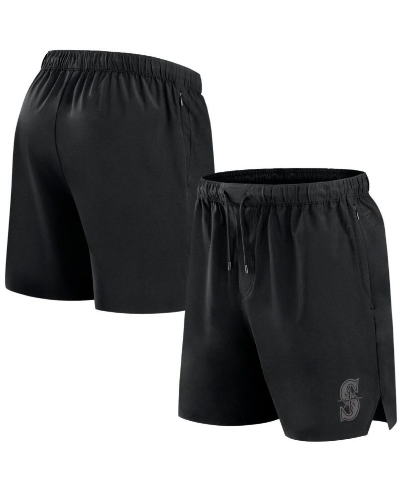 Men's Black Seattle Mariners Front Office Micro Tonal Shorts