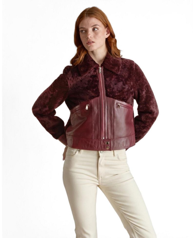 Women's Emery Leather and Shearling Jacket