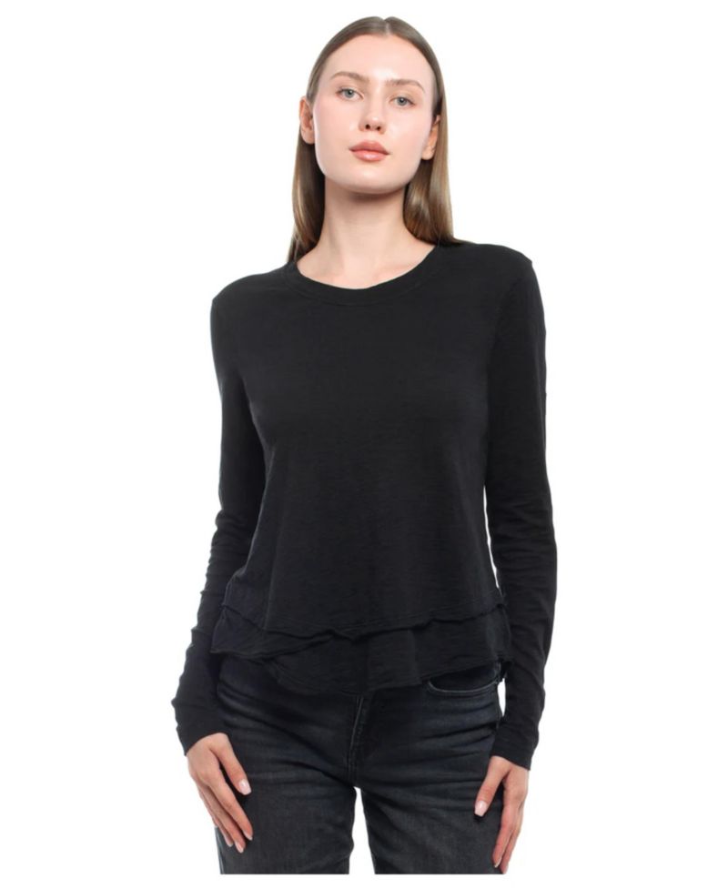 Women's Long Sleeve Mock Layer Tee