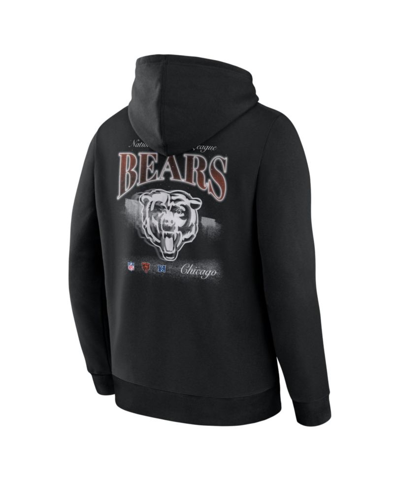 Men's Black Chicago Bears Nightfall Long Sleeve Fleece Hoodie