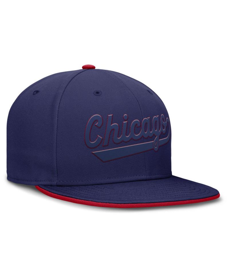 Men's Blue Chicago Cubs Dri-FIT Round Bill True Fitted Hat