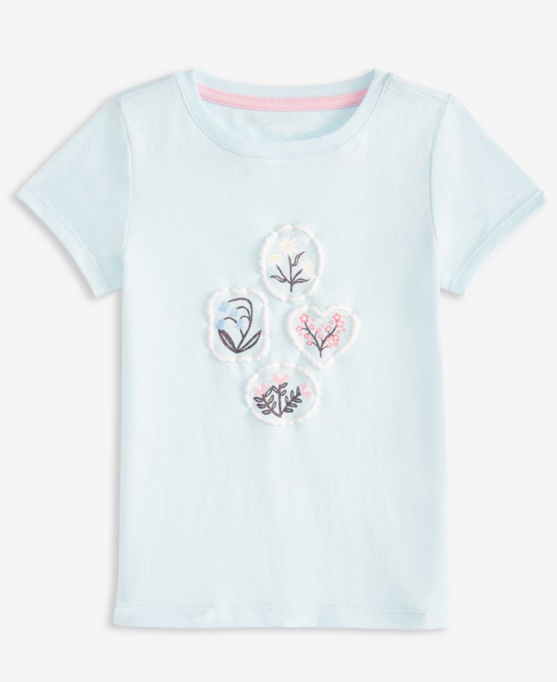 Girls' 12M-5T Flowers Frames Tee