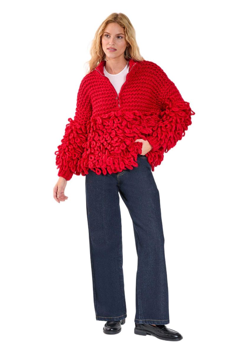 Women's Loopy Quarter Zip Sweater