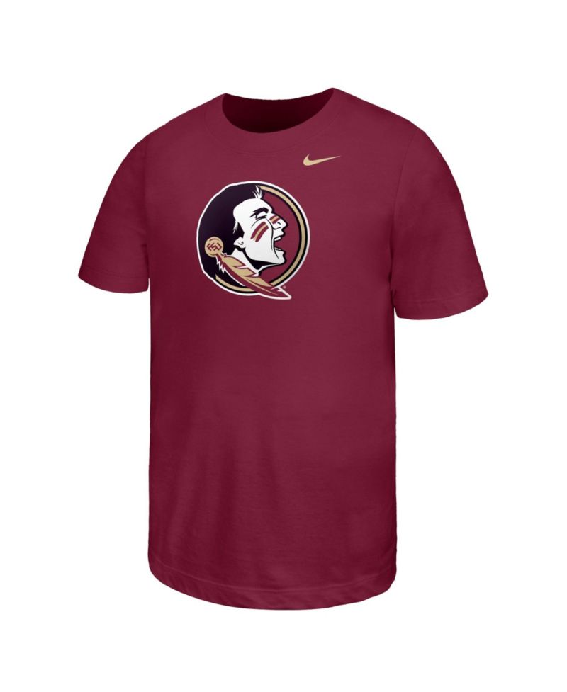 Big Boys and Girls Garnet Florida State Seminoles Logo T-Shirt