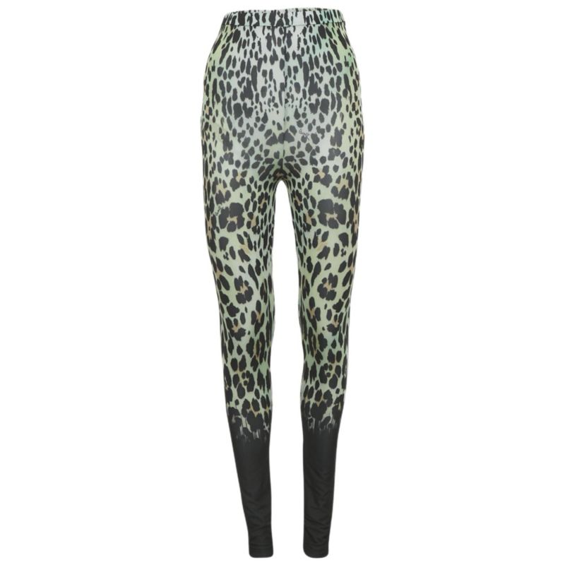Women's Green Animal Print Jersey Leggings