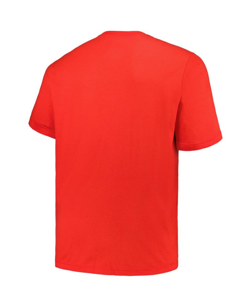 Men's Red Miami Heat Big & Tall Hardwood Classics Vintage-like Logo T-Shirt